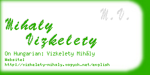 mihaly vizkelety business card