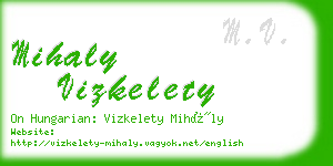 mihaly vizkelety business card